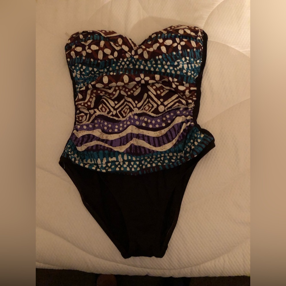 Never worn one piece bathing suit with build in bra support